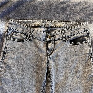 Vintage Express acid wash jean legging.